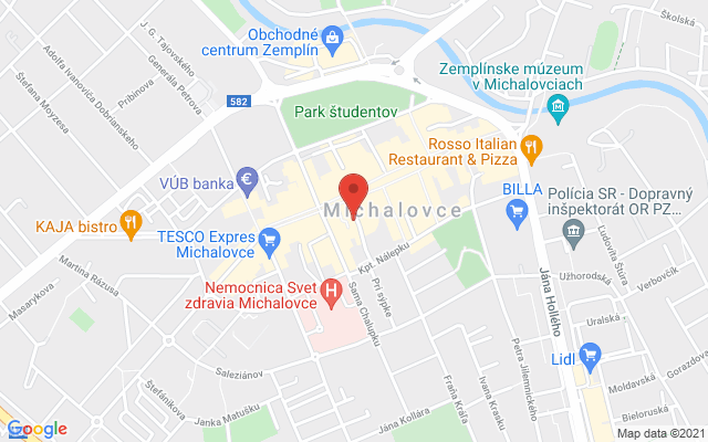 Google map: jaroslawska1 Michalovce